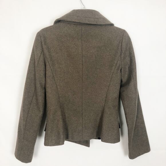 ZARA Basic Wool Blend Long Sleeve Brown Jacket/Coat - Picture 6 of 13